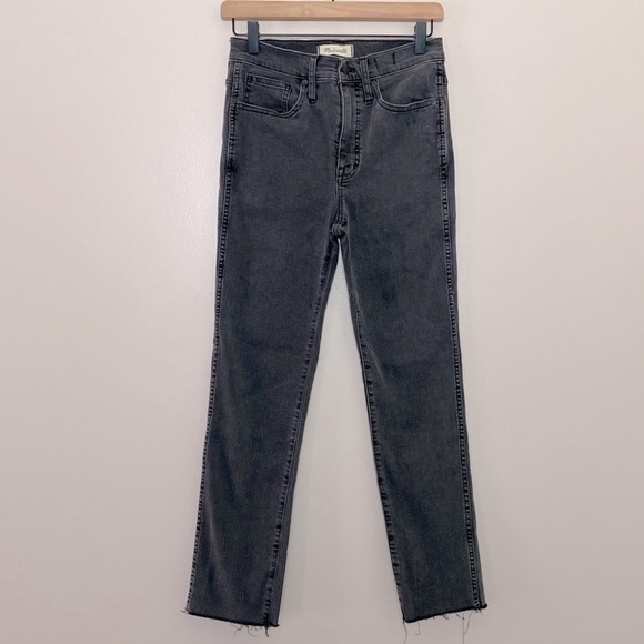 Madewell Stovepipe Jeans in Banberry Wash Raw-Hem Edition Size 26 - Picture 2 of 14